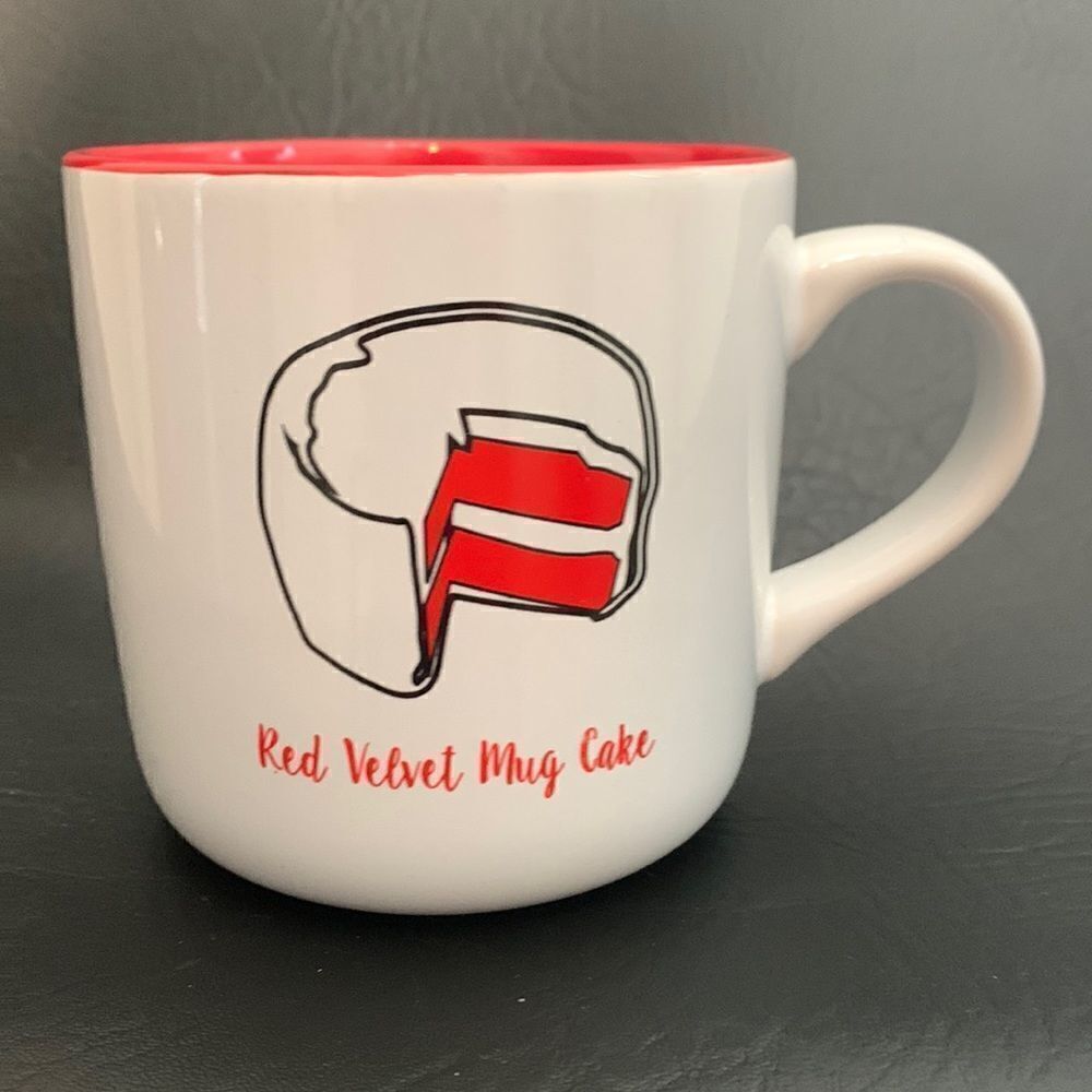 Red Velvet Mug Cake Recipe 16 Oz Red White Cocoa Buttermilk Eggs Sugar Cream